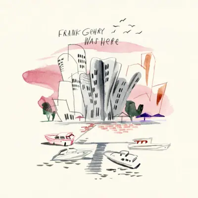 Aquarellzeichnung einer Stadt